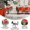 Flash Furniture 5 Pack HERCULES Series 880 lb. Capacity Orange Plastic Stack Chair with Titanium Gray Powder Coated Frame 5-RUT-F01A-OR-GG